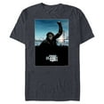 thumbnail image 1 of Rise of the Planet of the Apes Caesar Ape Army Movie Poster - Short Sleeve Blended T-Shirt for Adults - Customized-Navy Heather, 1 of 5