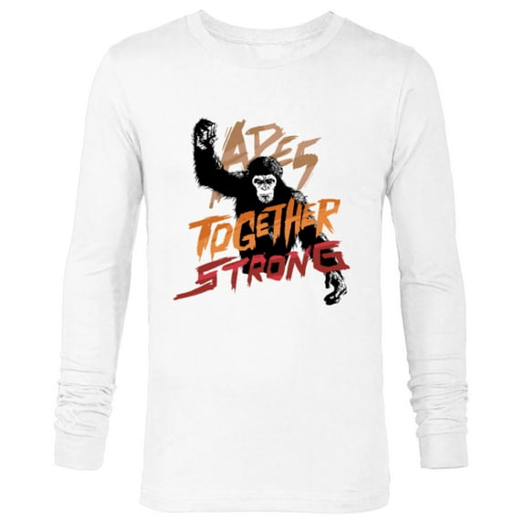 Rise of the Planet of the Apes Caesar Apes Together Strong - Long Sleeve T-Shirt for Men - Customized-White