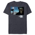 thumbnail image 1 of Rise of the Planet of the Apes Caesar Bridge Movie Poster - Short Sleeve Blended T-Shirt for Adults - Customized-Navy Heather, 1 of 5