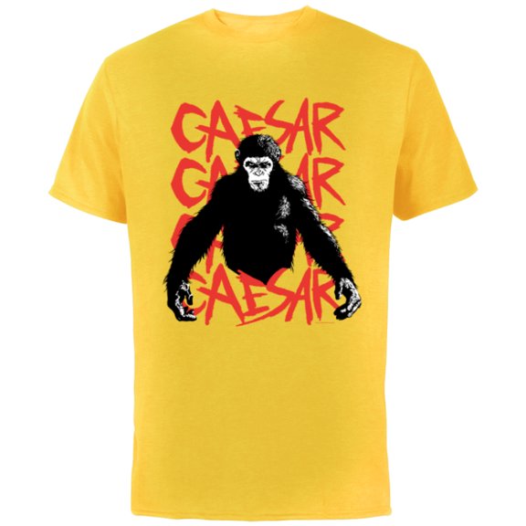 Rise of the Planet of the Apes Caesar in Black White and Red - Short Sleeve Cotton T-Shirt for Adults - Customized-Sunflower