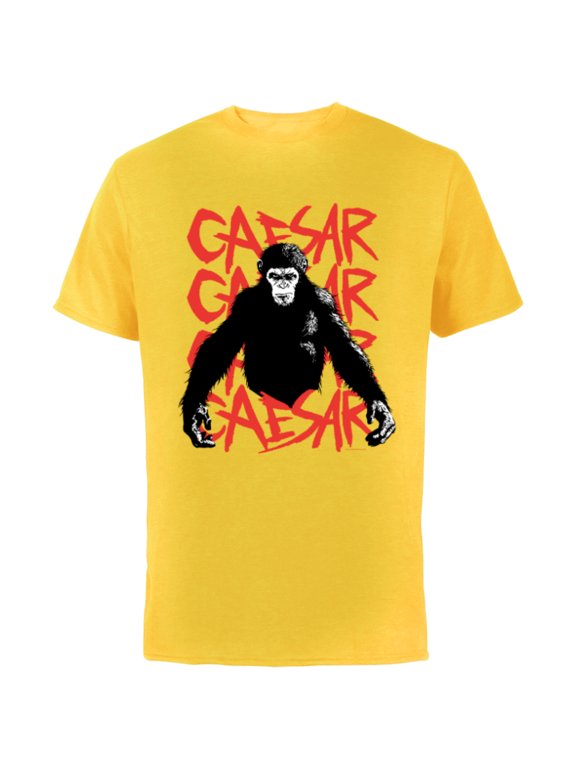 Rise of the Planet of the Apes Caesar in Black White and Red - Short Sleeve Cotton T-Shirt for Adults - Customized-Sunflower