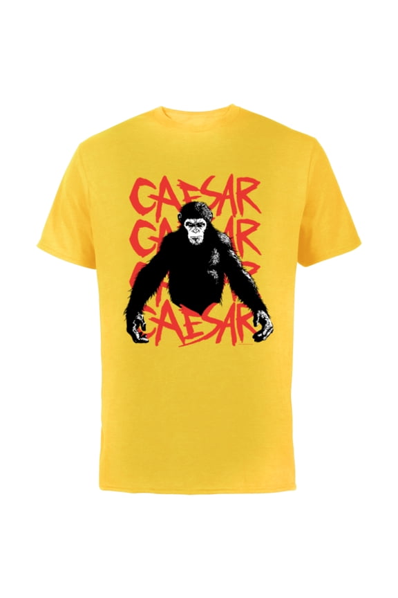 Rise of the Planet of the Apes Caesar in Black White and Red - Short Sleeve Cotton T-Shirt for Adults - Customized-Sunflower