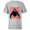 thumbnail image 1 of Rise of the Planet of the Apes Caesar in Black White and Red - Short Sleeve T-Shirt for Kids - Customized-Athletic Heather, 1 of 5