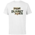 thumbnail image 1 of Rise of the Planet of the Apes Caesar in Logo Movie Poster - Short Sleeve Cotton T-Shirt for Adults - Customized-White, 1 of 5