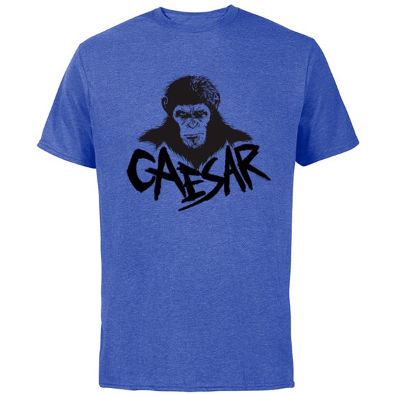 Rise of the Planet of the Apes Monochrome Caesar Glare - Short Sleeve Cotton T-Shirt for Adults - Customized-Royal Heather
