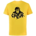 thumbnail image 1 of Rise of the Planet of the Apes Monochrome Caesar Glare - Short Sleeve Cotton T-Shirt for Adults - Customized-Yellow, 1 of 5
