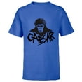 thumbnail image 1 of Rise of the Planet of the Apes Monochrome Caesar Glare - Short Sleeve T-Shirt for Kids - Customized-Royal, 1 of 5