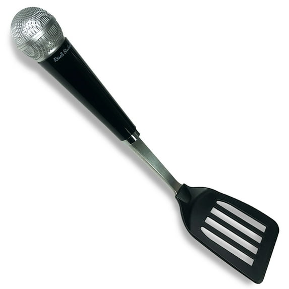 Rise8 Studios Novelty Microphone Kitchen Cooking Utensil Gift for Music Lovers and Singers (Spatula Slotted Turner)