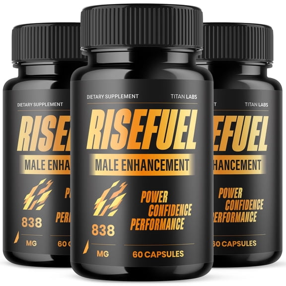 RiseFuel Advanced Formula Natural Supplement Pills for Max Strength Rise Fuel 180 Capsules