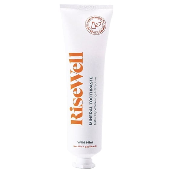 RiseWell Hydroxyapatite Mineral Toothpaste – Clean Mint, Fluoride-Free, 3.4 oz