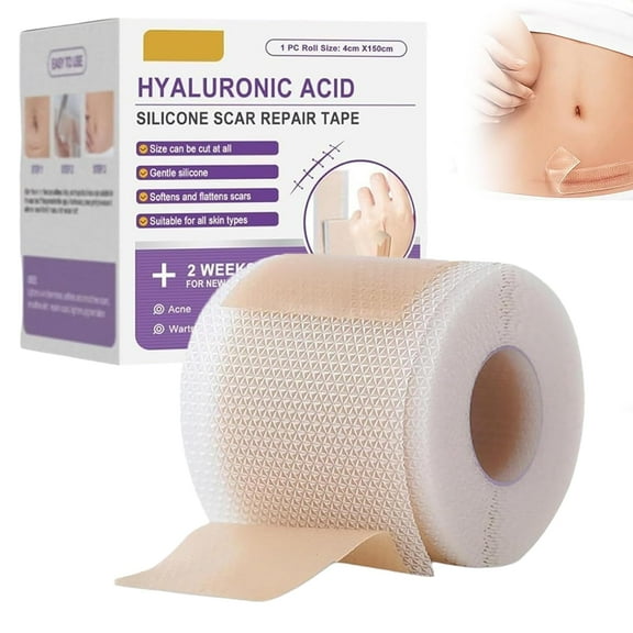 Risedora Hyaluronic Acid Nano Repair Tape, Silicone Scar Sheets and Face Tape for Wrinkles, Gentle Hydrating Scar Removal Tape for All Skin Types