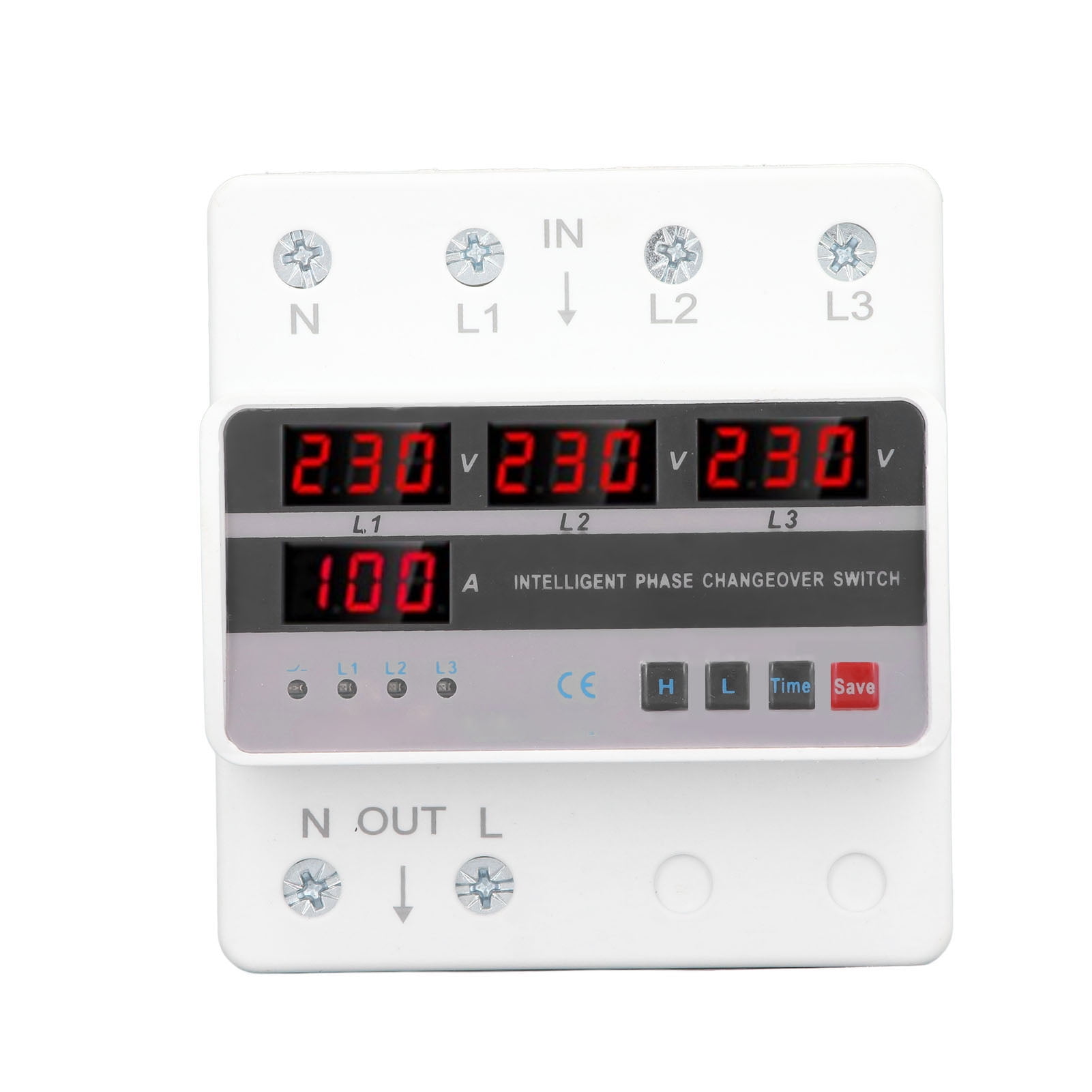 Risegun 3 Phase Voltage Transfer Switch DIN Rail Mounted Electrical