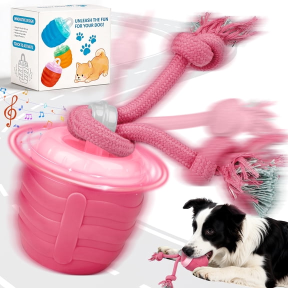 Risehigh Interactive Dog Toys, Motion Activated Balls for Small Medium Large Dogs, Automatic Moving Dogs Toy with Rope Wicked Ball for Boredom Relief, Interactive Dog Ball to Keep Them Busy