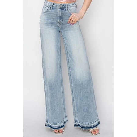 Risen Full Size High Rise Wide Leg Jeans for Women