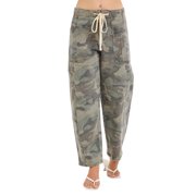 Risen High Rise Slouchy Crop Barrel Camo Pants, Size 7