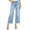 thumbnail image 1 of Risen Jeans - High Rise Ankle Barrel Jeans with Turn-Up Cuffed Hem (26" Inseam) - PG21003, 1 of 7