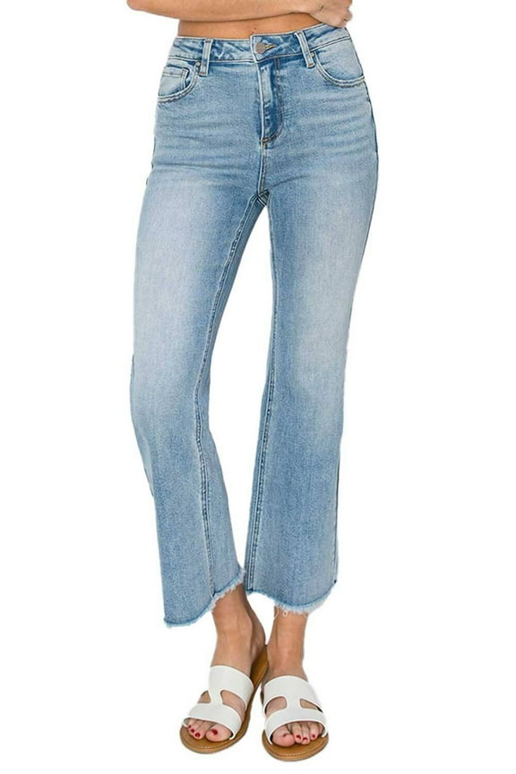 - High Rise Ankle Wide Straight Jeans - RDP5572