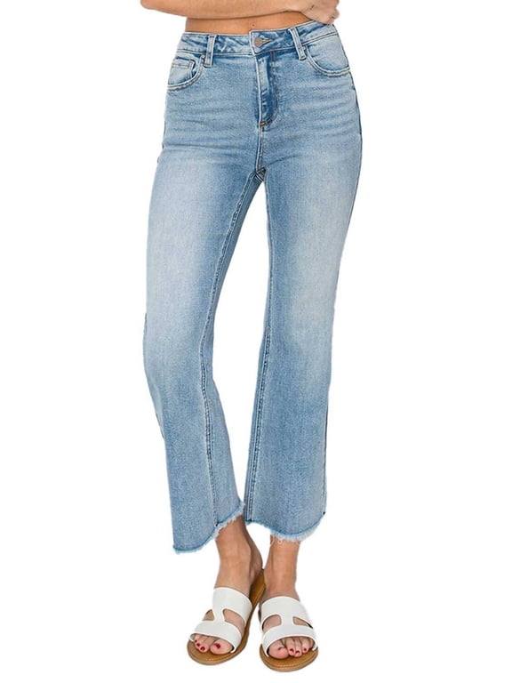 - High Rise Ankle Wide Straight Jeans - RDP5572