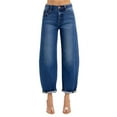 thumbnail image 1 of Risen Jeans - High-Rise Barrel Leg Jeans with Adjustable Cuff (25.5" Inseam) - RDP5933, 1 of 11