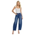 thumbnail image 1 of Risen Jeans - High-Rise Barrel Leg Jeans with Adjustable Cuff (25.5" Inseam) - RDP5933, 1 of 10