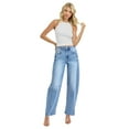 thumbnail image 1 of Risen Jeans - High-Rise Boyfriend Cuffed Barrel Jeans (25.5" Inseam) - RDP5901, 1 of 10
