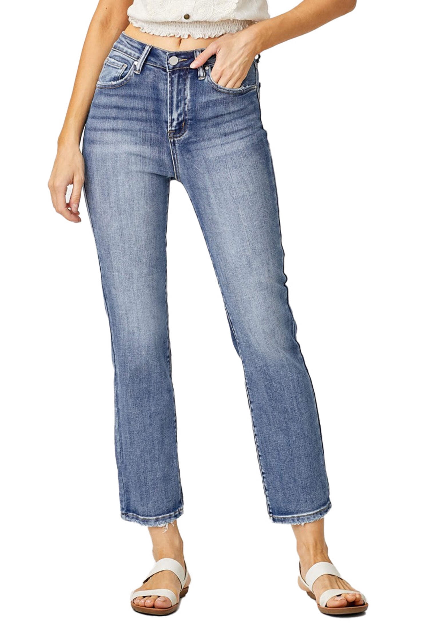 High Rise Straight Jeans by Risen main image 1