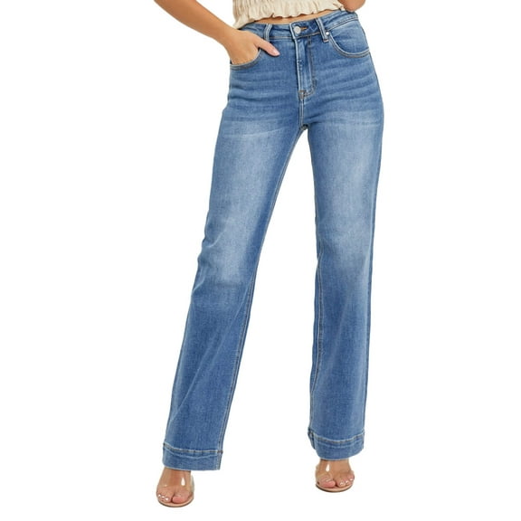 Risen Jeans - High Rise Straight Leg Jeans in Vintage Dark Indigo (32" Inseam) - RDP5444