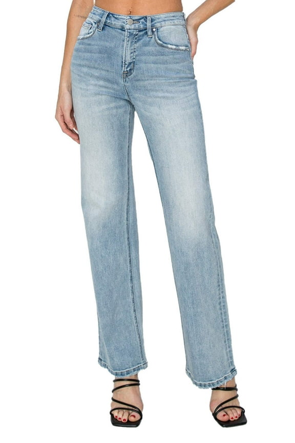 - High Rise Straight Leg Jeans (32.5" Extra Long Inseam) - RDP5784
