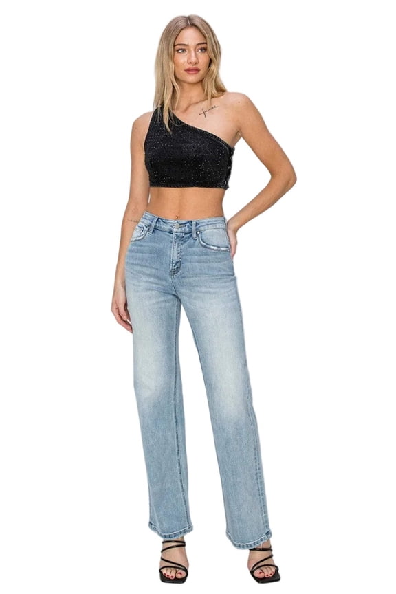 - High Rise Straight Leg Jeans (32.5" Extra Long Inseam) - RDP5784