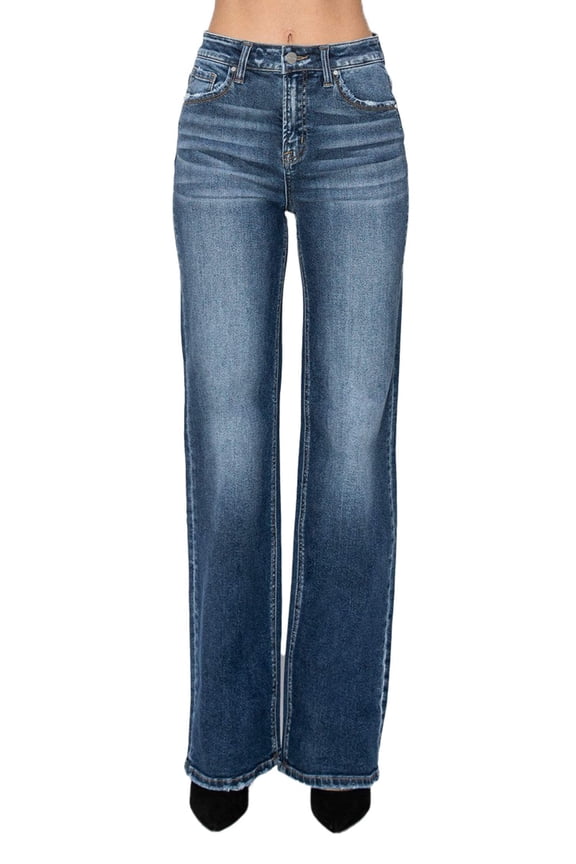 - High Rise Full Length Straight Leg Jeans (32 1/2" Inseam) - RDP5784