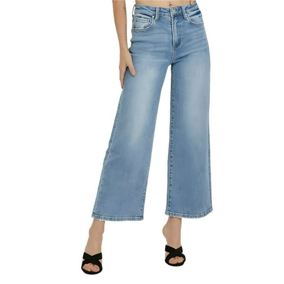 Risen Jeans - High Rise Wide Leg Cropped Jeans in Vintage Indigo (27" Inseam) - RDP5531