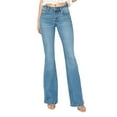 thumbnail image 1 of Risen Jeans - Mid-Rise Basic Flare Jeans in Vintage Medium Indigo (33" Inseam) - RDP5404, 1 of 8