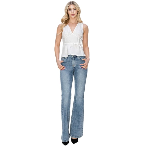 Risen Jeans - Mid-Rise Basic Flare Leg Jeans (33" Inseam) - RDP5740