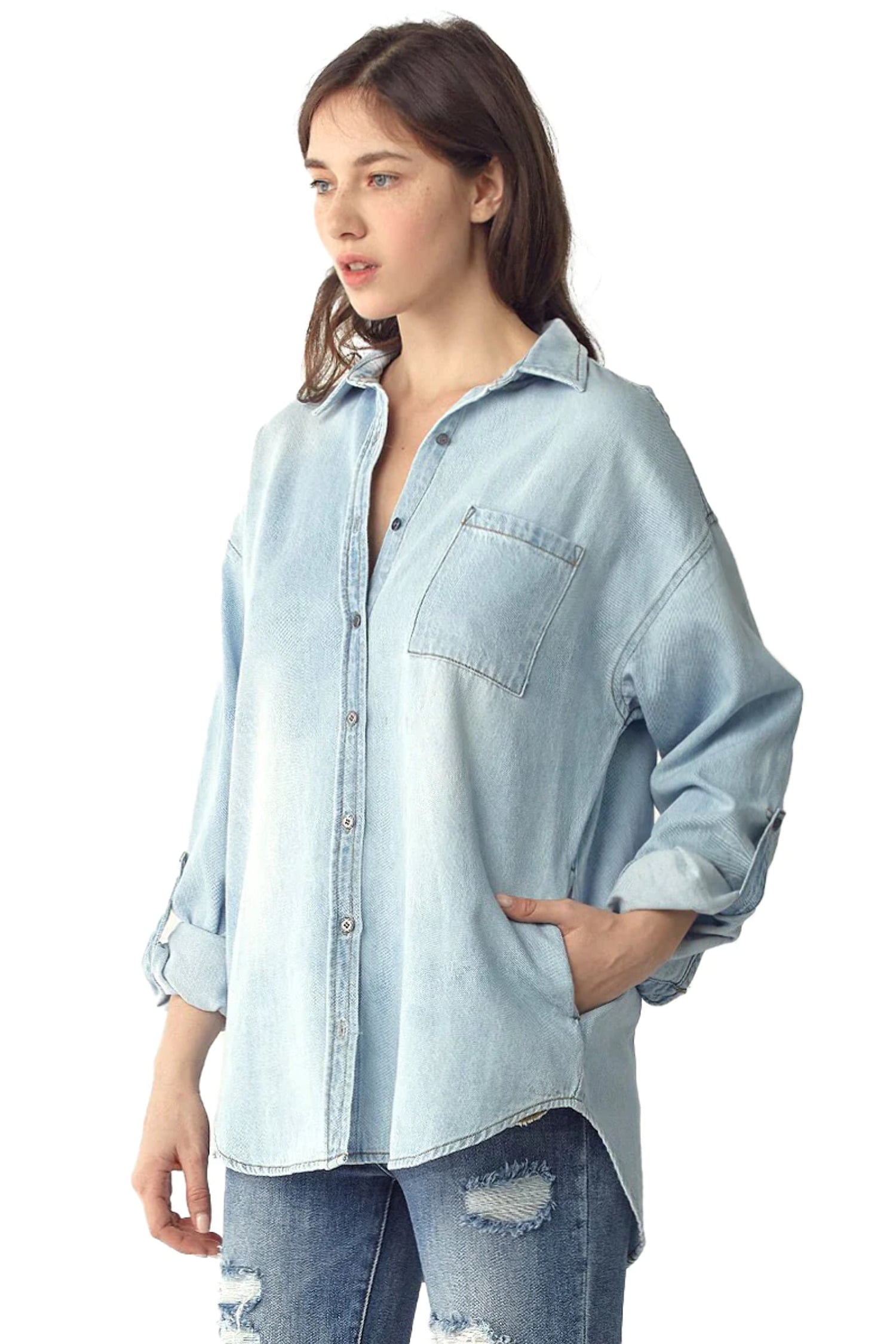 OVERSIZED DENIM SHIRTING 1514TIA