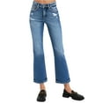 thumbnail image 1 of Risen Jeans - High-Rise Cropped Bootcut Jeans with Tummy Control Panel (27" Inseam) - RDP5937, 1 of 8