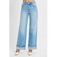 thumbnail image 1 of Risen Jeans - Tummy Control High Rise Cuffed Wide Jeans (31" Cuffed Inseam) - PW21046, 1 of 10