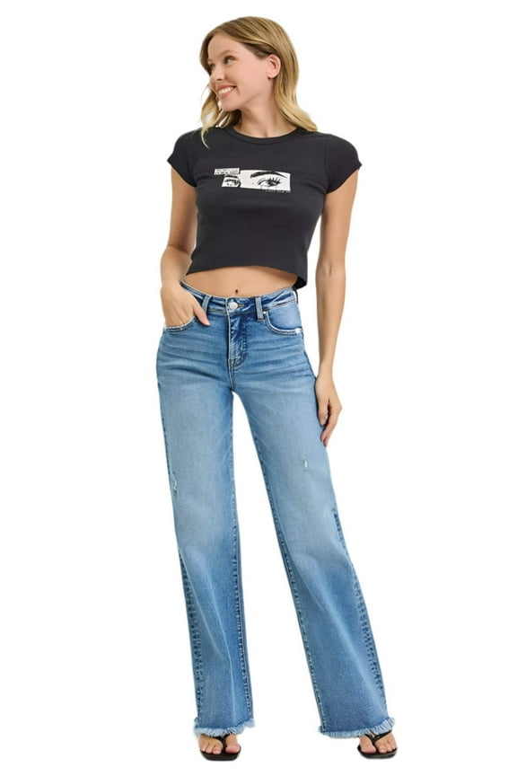 - Tummy Control High Rise Long Straight Jeans (34" Inseam, Extra Long) - PS21108