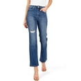 thumbnail image 1 of Risen Jeans Womens Juniors High Rise Cropped Jeans (Dark Denim, 1), 1 of 5