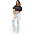 thumbnail image 1 of Risen Jeans Womens Juniors High Rise Wide-Leg Denim Pants (Acid Snow, 1), 1 of 2