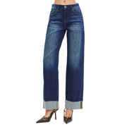 Risen Jeans Womens Risen Deep Blue Slouchy Barrel Jeans 5 Denim