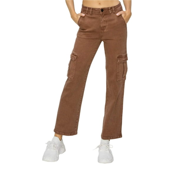 Risen Women's High Rise Cargo Jeans