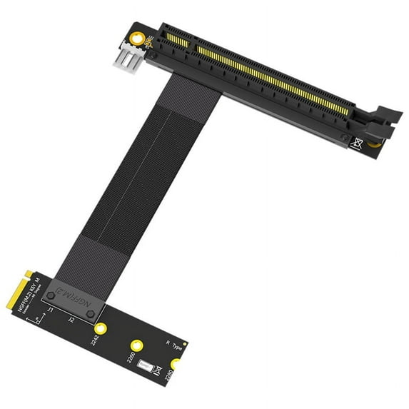 Riser Cable M.2 NVME to PCIE X16 Adapter Graphics Extension Cable 90 Degree PCI Express 3.0 16X to M Key Riser Cable B