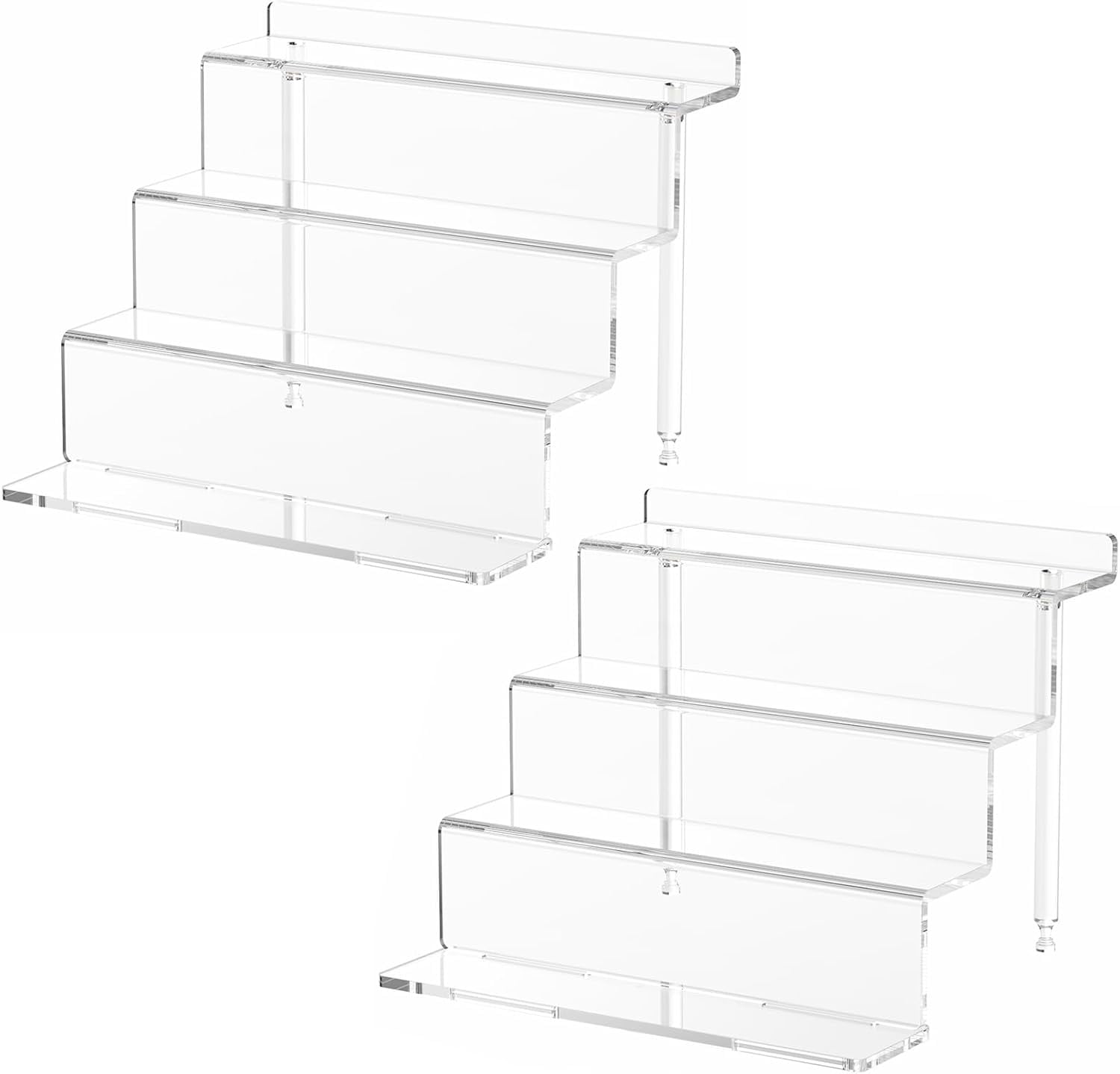 Single Riser Display Shelf Riser Display Shelf, Clear Display Stand for Amiibo POP Figures,4 Tier ...