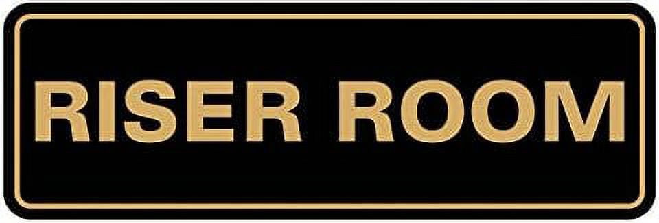 Riser Room Door/Wall Sign - Black/Gold - Small - Walmart.com
