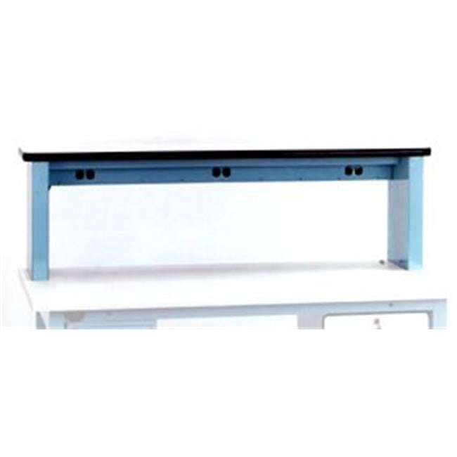 Riser Shelf, White ESD Laminate with Black T Mold, Electrical Outlets ...