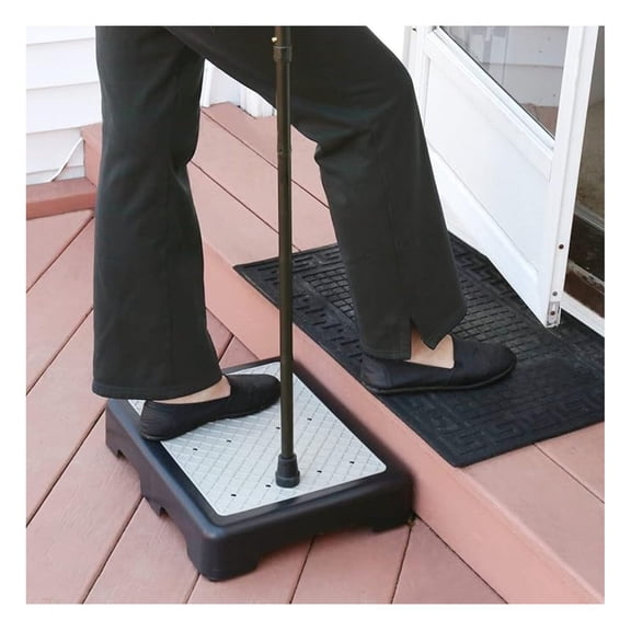 Riser Step Stool - 3 1/2"H Safety Half Step Platform, Indoor Outdoor Assistive Devices for Elderly