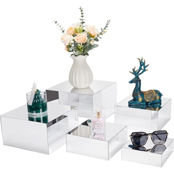 Risers for Display 5 count, Risers for Party Display Stands Box Nesting Display for Bag Catering Dessert Collectibles