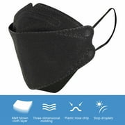 Risewill 3D Face Masks Breathable Protective Covering 50PCS (Black)