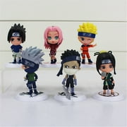 Risewill 6 Pcs/Set Anime Action Figure Model Naruto Statue Collectible Toy For Boys Gift