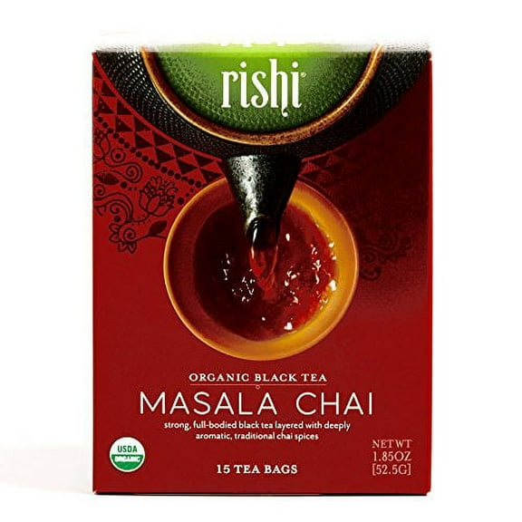 Rishi Masala Chai Tea 15-Count 1.85 oz each (3 Items Per Order)